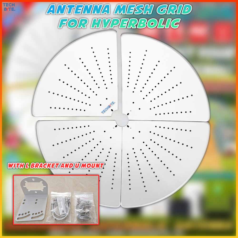 Hyperbolic Grid Satellite with L Bracket for Wi-Fi External Antenna's