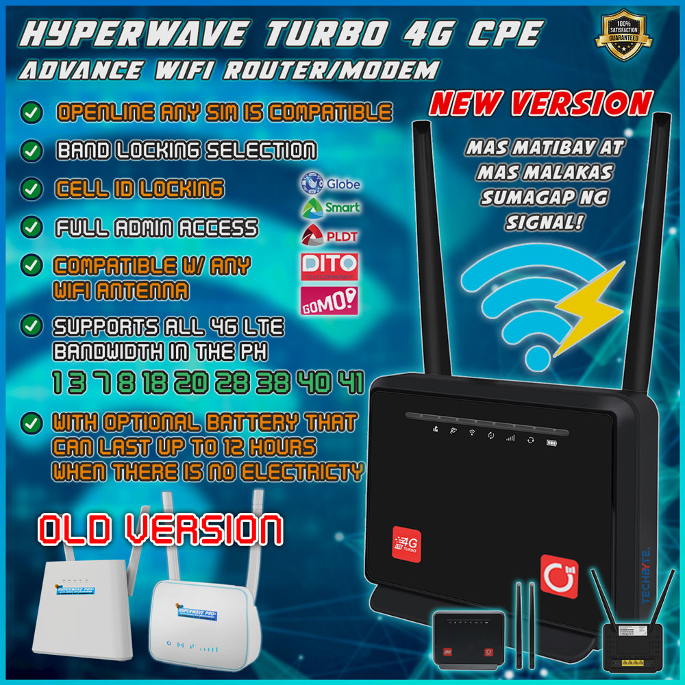 Premium HyperWave Pro+ WiFi CPE Full admin Router Modem OPENLINE 4G LTE SIM Globe Smart PLDT GOMO