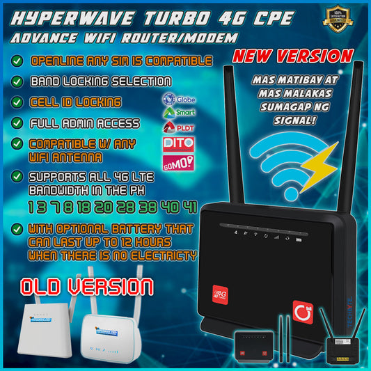 Premium HyperWave Pro+ WiFi CPE Full admin Router Modem OPENLINE 4G LTE SIM Globe Smart PLDT GOMO