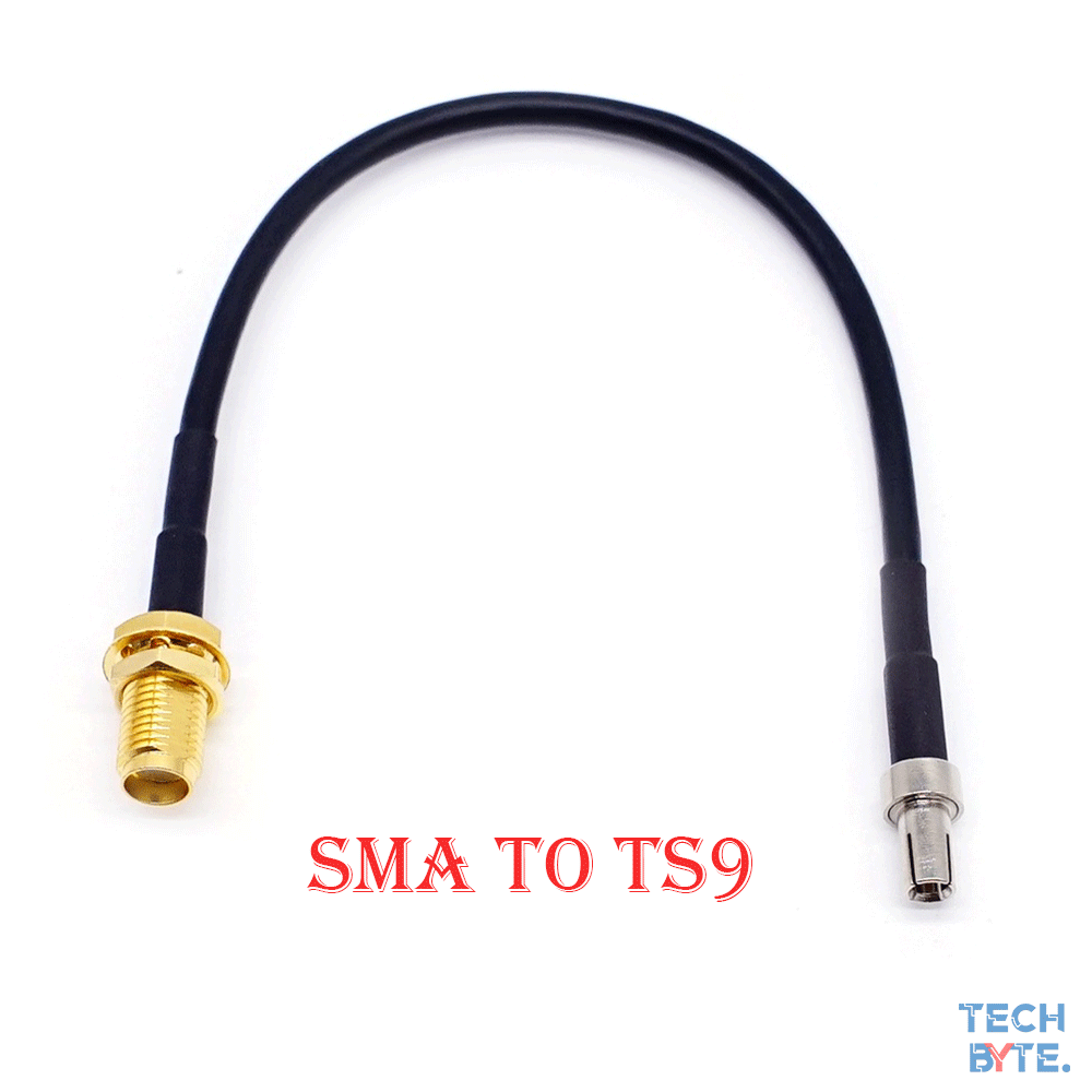 SMA Female to TS9 Male Adapter RG174 Angle Pigtail Coaxial Cable Antenna to WiFi Router Modem DRP